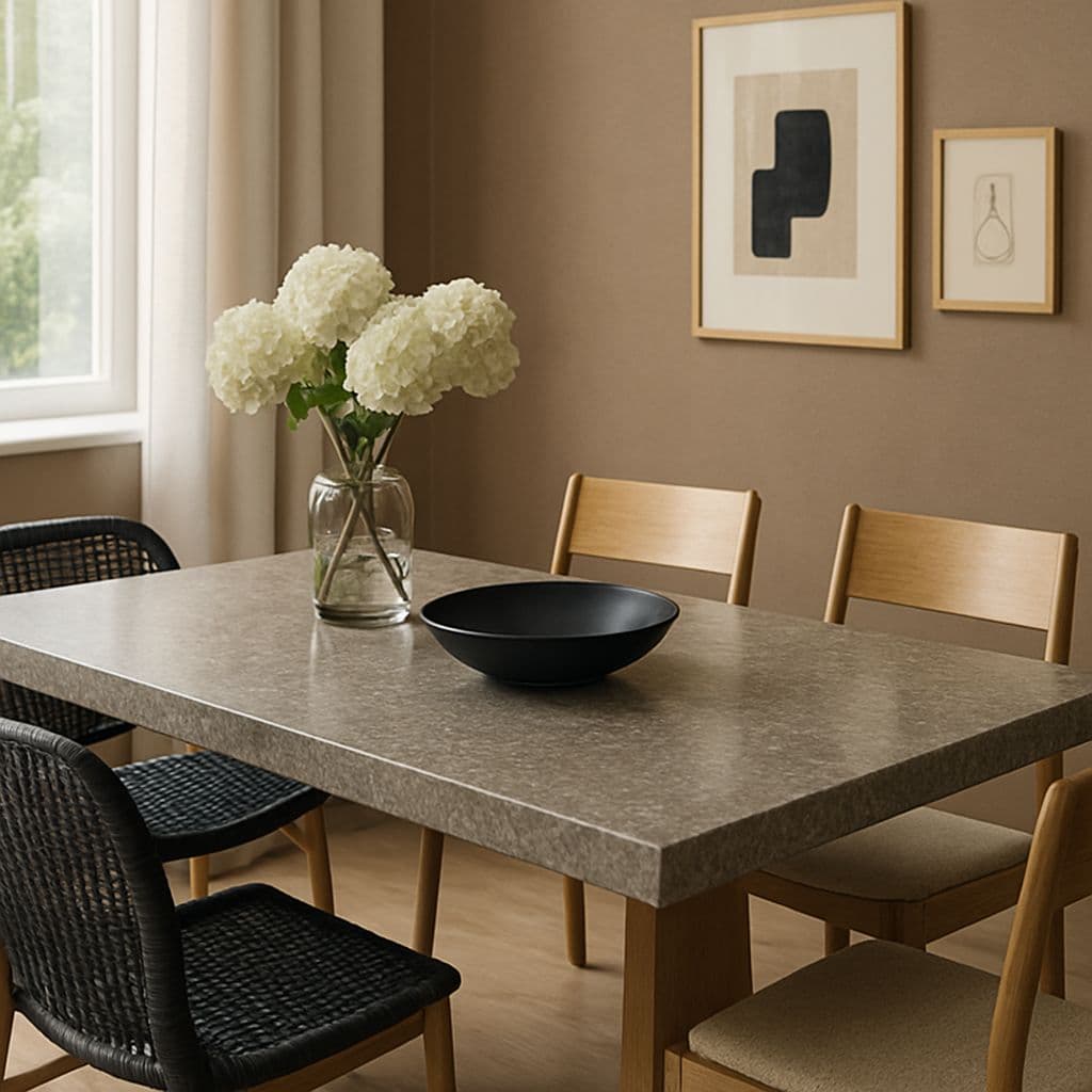 Image Salle à Manger : Le plateau de table, pièce maîtresse et conviviale